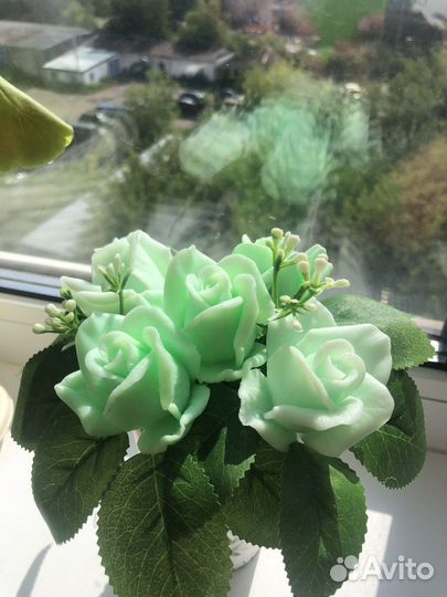 Букет цветов из мыла,арома,розы,подарок,цветы