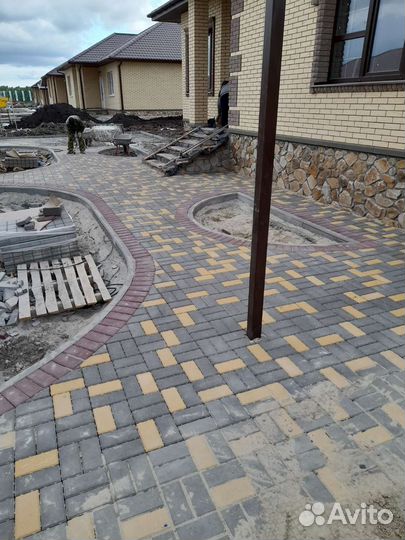 Укладка тратуарной плитки