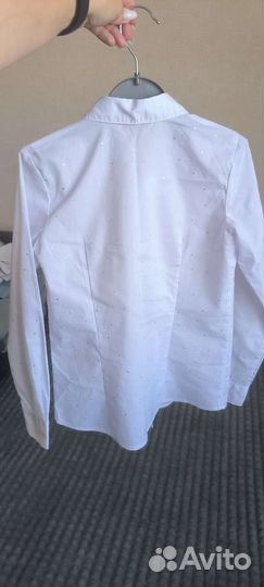Блузка белая для девочки школьная 134 размер