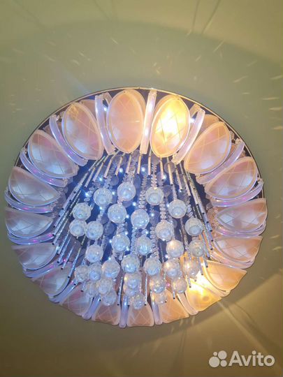Люстра потолочная бу хрустальная