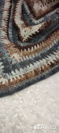 Вязаный бактус. Бактус. Платок на шею. Шарф