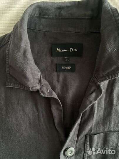 Massimo dutti рубашка мужская лен S