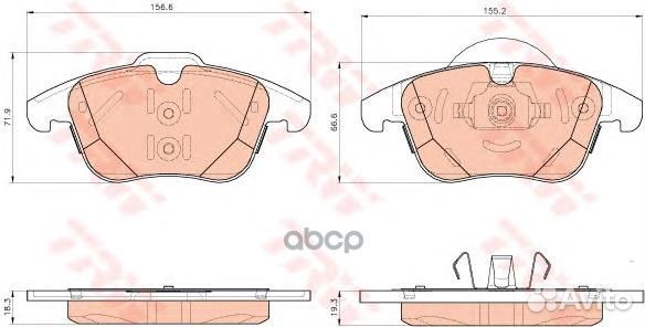 Колодки тормозные дисковые перед GDB1925 TRW