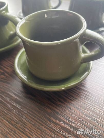 Кофейные чашки с блюдцами керамика