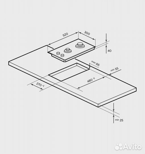 Варочная поверхность газовая Lex GVG 325 WH