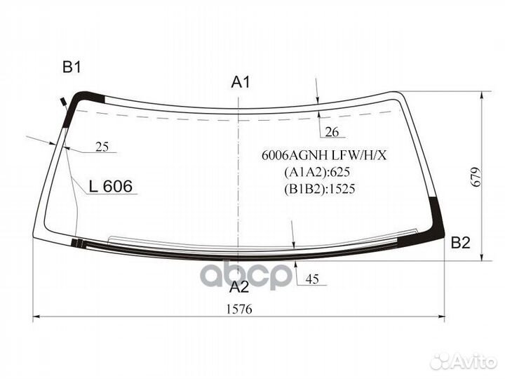 Стекло лобовое с обогревом щеток nissan patrol