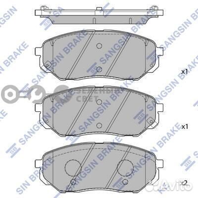 Sangsin brake SP1690 Колодки тормозные передние KI