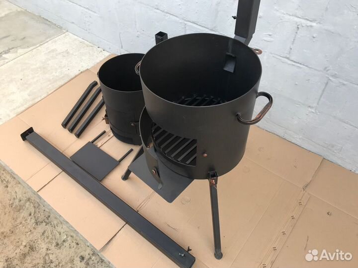 Печь под казан с зольником Премиум из 3мм