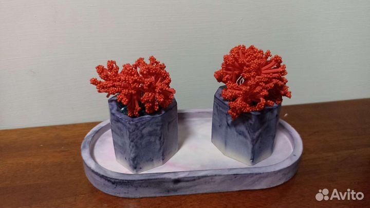 Кашпо из гипса