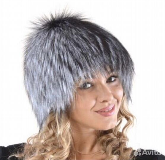 Шапка женская зимняя из чернобурки