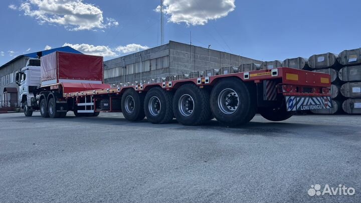 Полуприцеп трал (тяжеловоз) Авиком 98714-04 высокорамный раздвижной, 2023