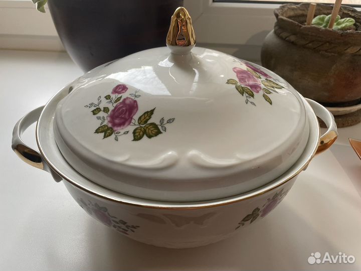 Супница (сервиз Роза) Porcelain (Польша) 1960-70гг