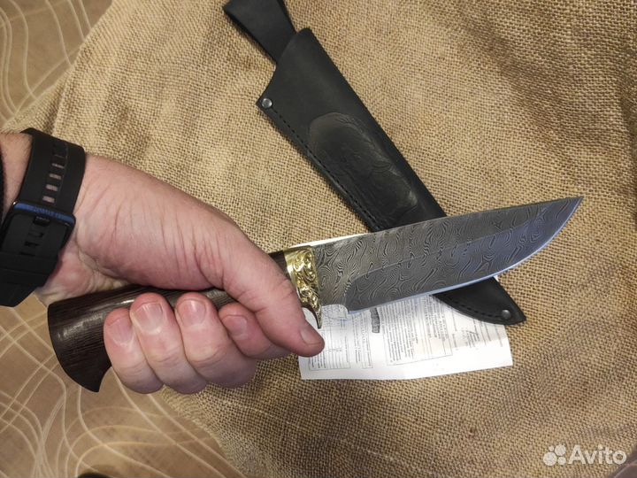 Нож Анчар Дамаск/венге