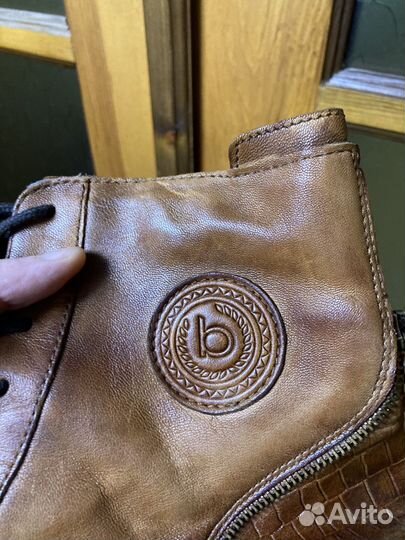 Фирменные ботинки кожа Bugatti новые