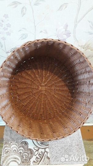 Корзина большая круглая плетеная для хранения