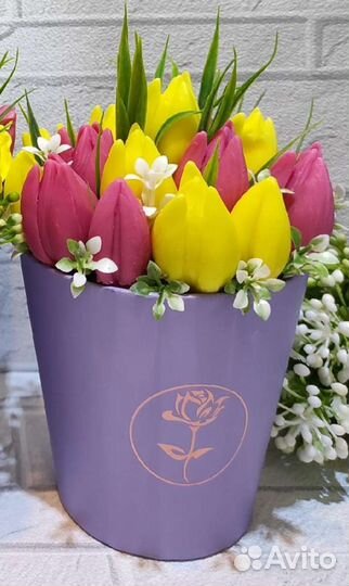 Букет тюльпанов из мыла