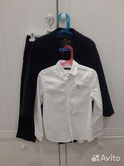 Костюм next с 2 рубашками+gulliver+hm р.122