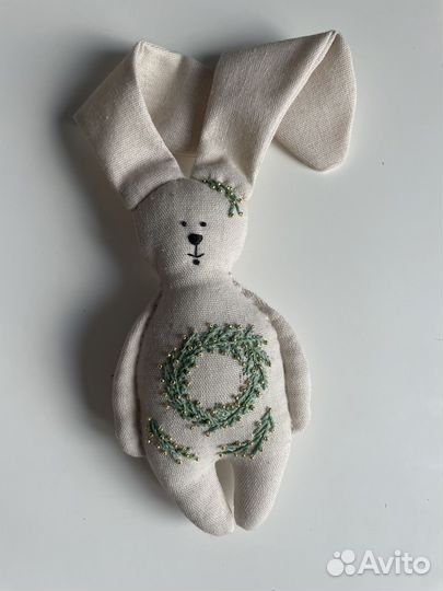 Игрушки ручной работы Новогодние зайчики