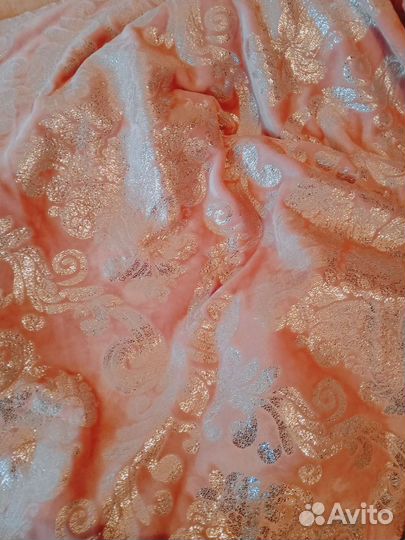 Плед велюровый,розовый с серебром,210на 260