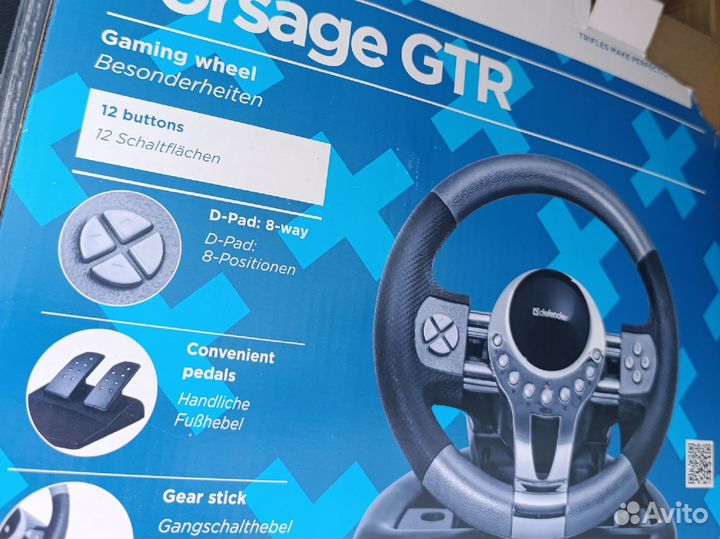Игровой руль defender forsage gtr