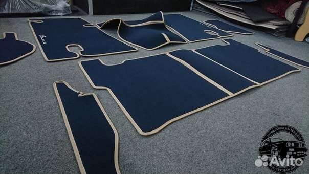 Автоковрики для газ-21 1-2 серия, синие