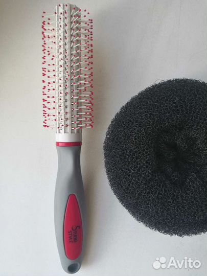 Расчёска, валик (бублик) для волос