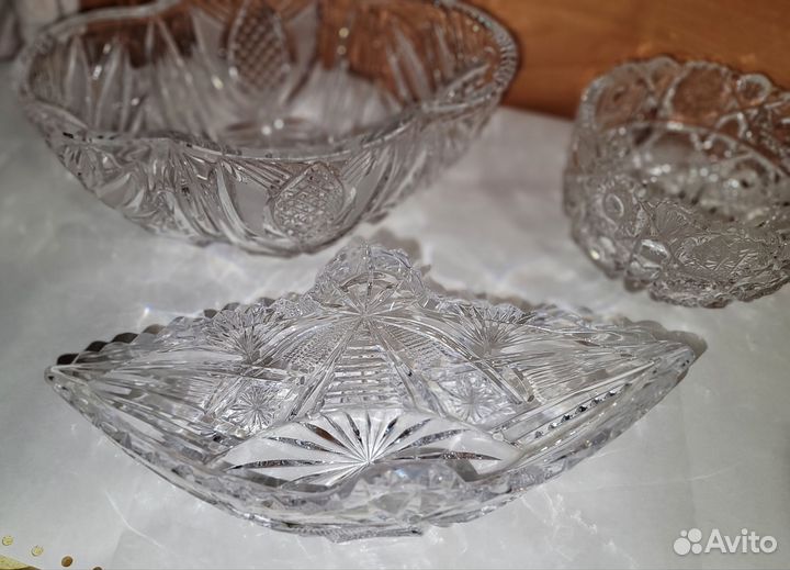 Вазы салатники кружки стопки графин Хрусталь СССР