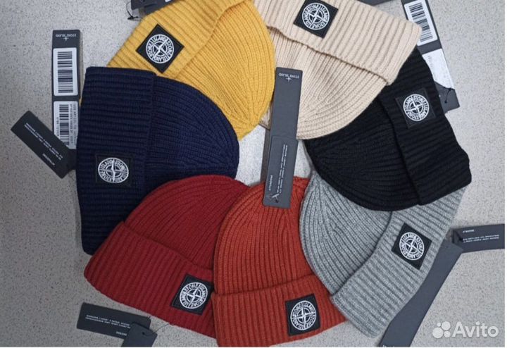 Фирменная шапка Stone Island Beanie (бини)
