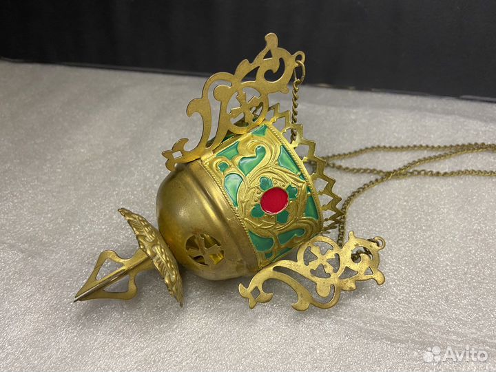 Лампада латунь эмаль