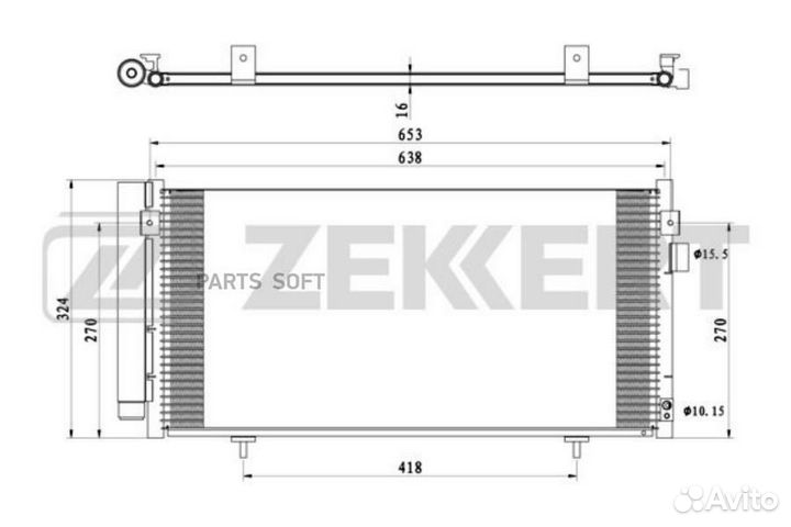 Радиатор кондиционера Subaru Forester (SH, SJ) 08