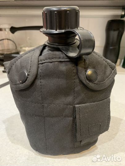 Комплект армейская фляга С котелком В чехле 1Л