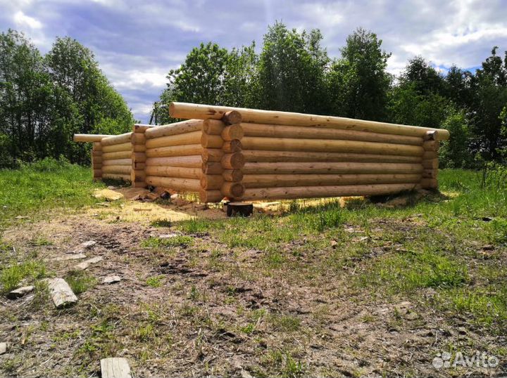 Срубы бань домов из бруса