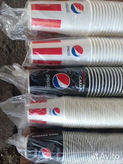 Одноразовые бумажные стаканы 0.5