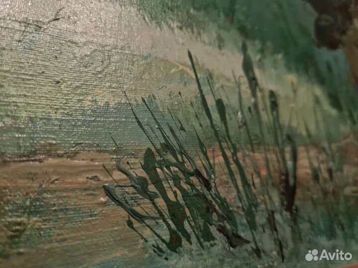 Картина маслом Избушка, 1980 год