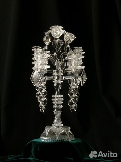 Хрустальный - подсвечник ручной работы