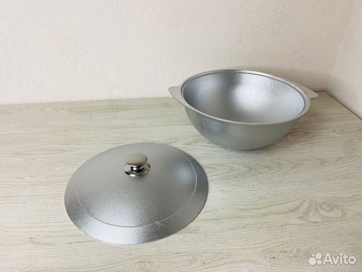 Казан алюминиевый 6 литровый с крышкой