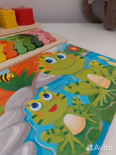 Развивающие игрушки деревянные 2-4 года
