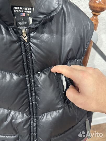 Polo ralph lauren жилет дутый оригинал глянец y2k