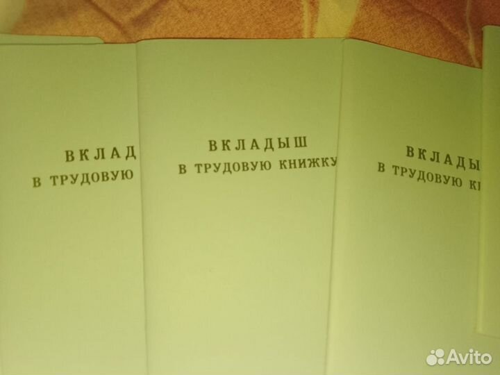 Вкладыш в трудовую книжку
