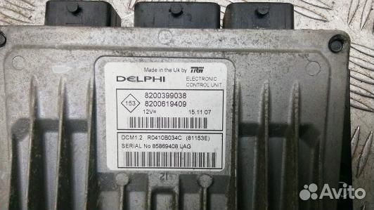 Блок управления двс renault clio 3 (YBE01PC01)