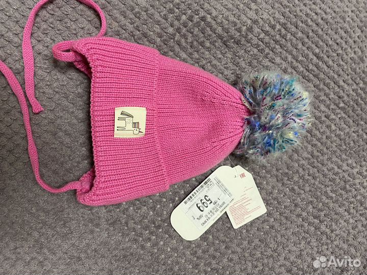Шапка зимняя для девочки 48 50 новая