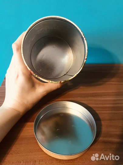 Банка (сталь) для хранения косметики/ватных дисков