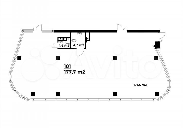 Сдам помещение свободного назначения, 177.7 м²