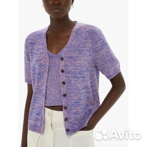 Кардиган с короткими рукавами Whistles, синий/муль