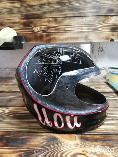 Аэрография на шлем и мотоциклы. Пинстрайпинг