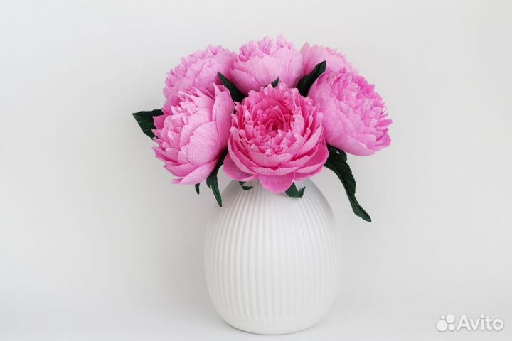 Цветы из гофрированной бумаги для интерьера