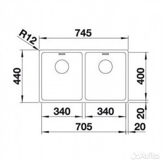 Кухонная мойка Blanco Andano 340/340-IF 522981