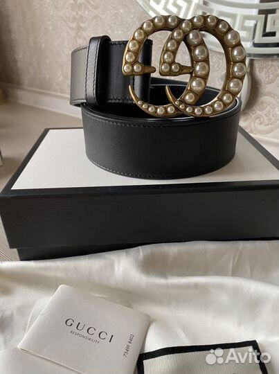 Gucci женский ремень с жемчугом оригинал