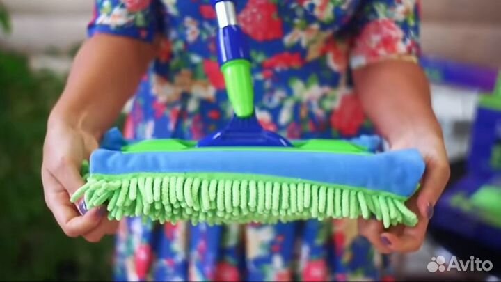 Швабра универсальная с двумя насадками Гринвей