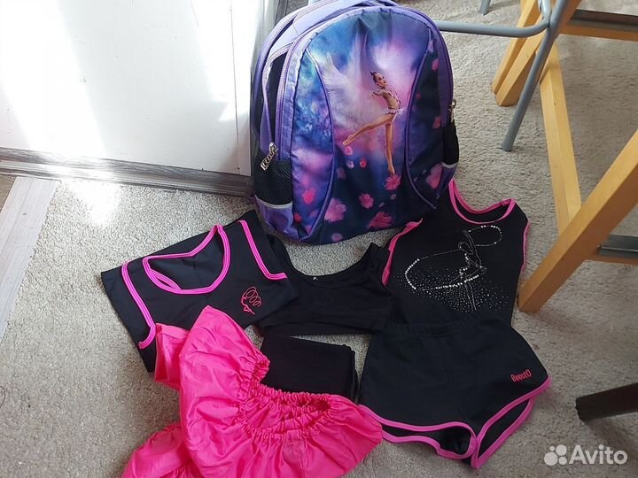 Форма для художеств гимнастики 104 110 116 рюкзак